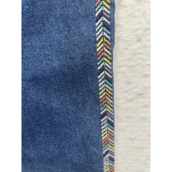 Knox Rose Women Cotton Spandex Jeans Distressed Embroidered Size 12 - Picture 10 of 13